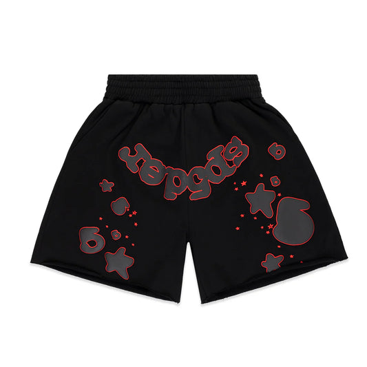 Sp5der Black Red Beluga Outline Shorts