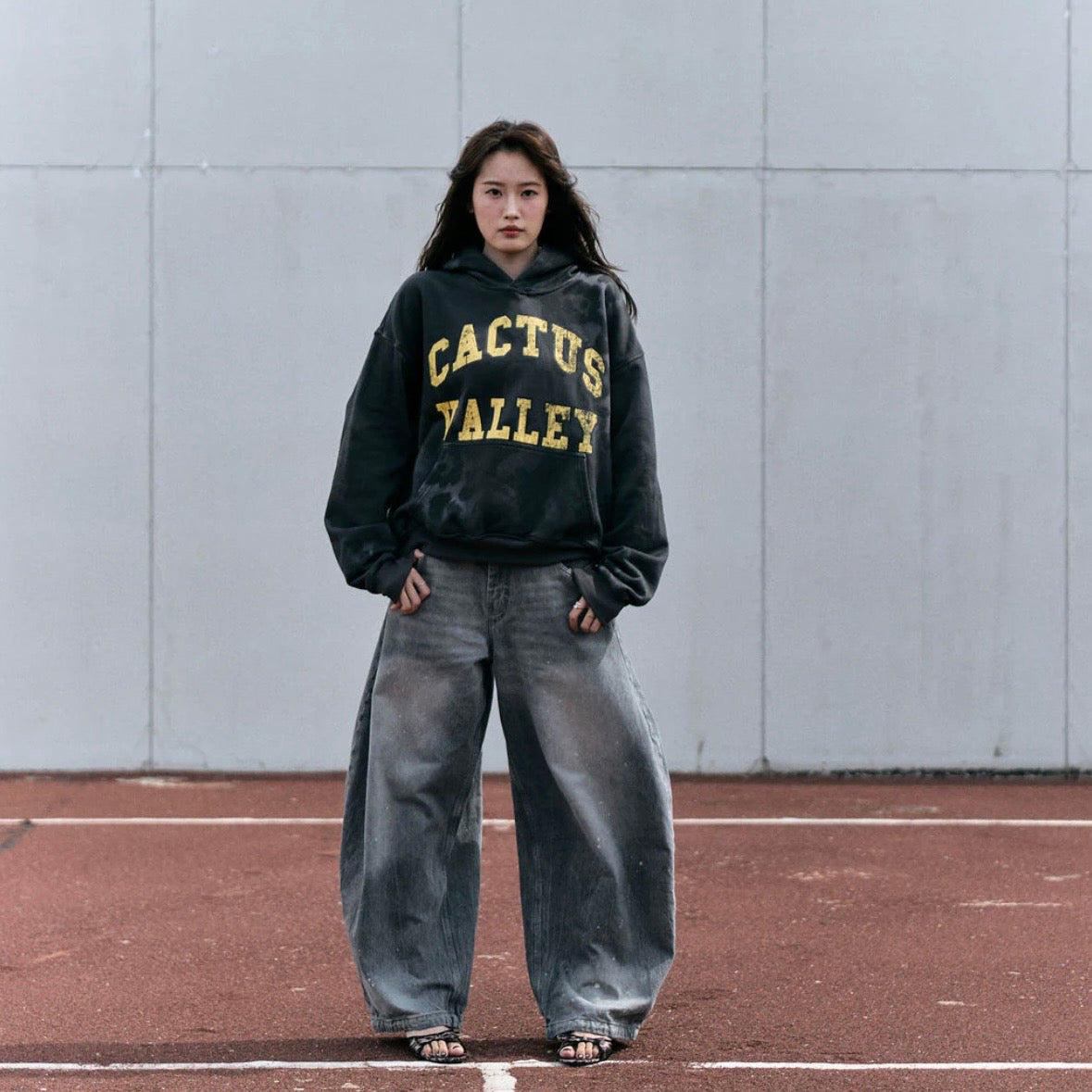 AZVA Faded Leopard Hoodie