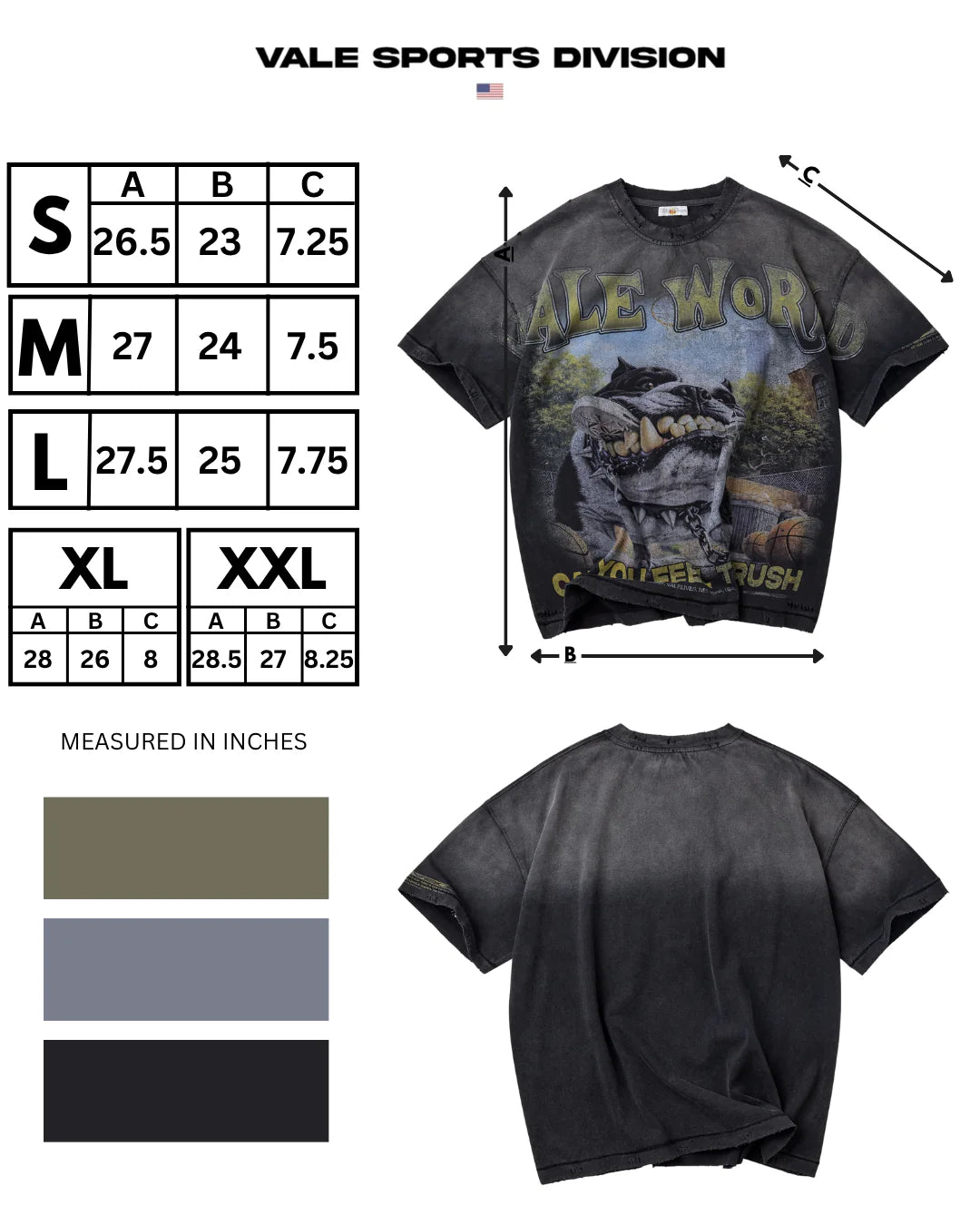 Vale Black Wrecked T-Shirt