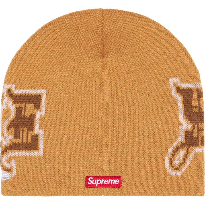 Supreme New Era Tan Outline Beanie
