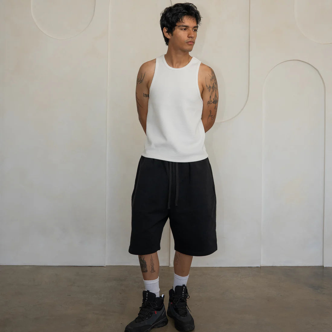 LucidBlanks Black Baggy Sweatshorts
