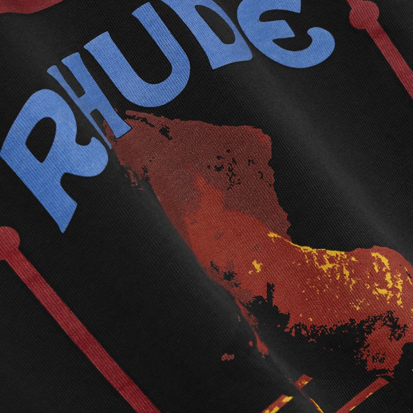 Rhude Vintage Black Cadre T-Shirt