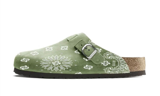 Bravest Studios Olive Suede Paisley Clog