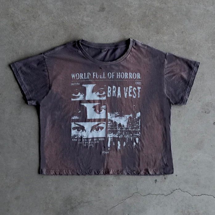 Bravest Studios Washed Horrors Vintage T-Shirt