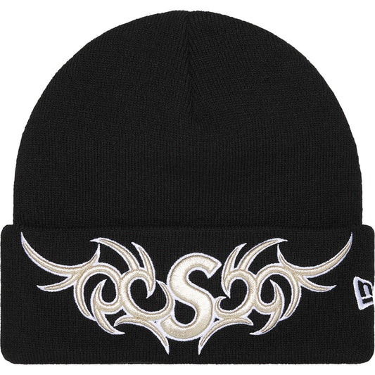 Supreme Black Tribal S Logo Beanie