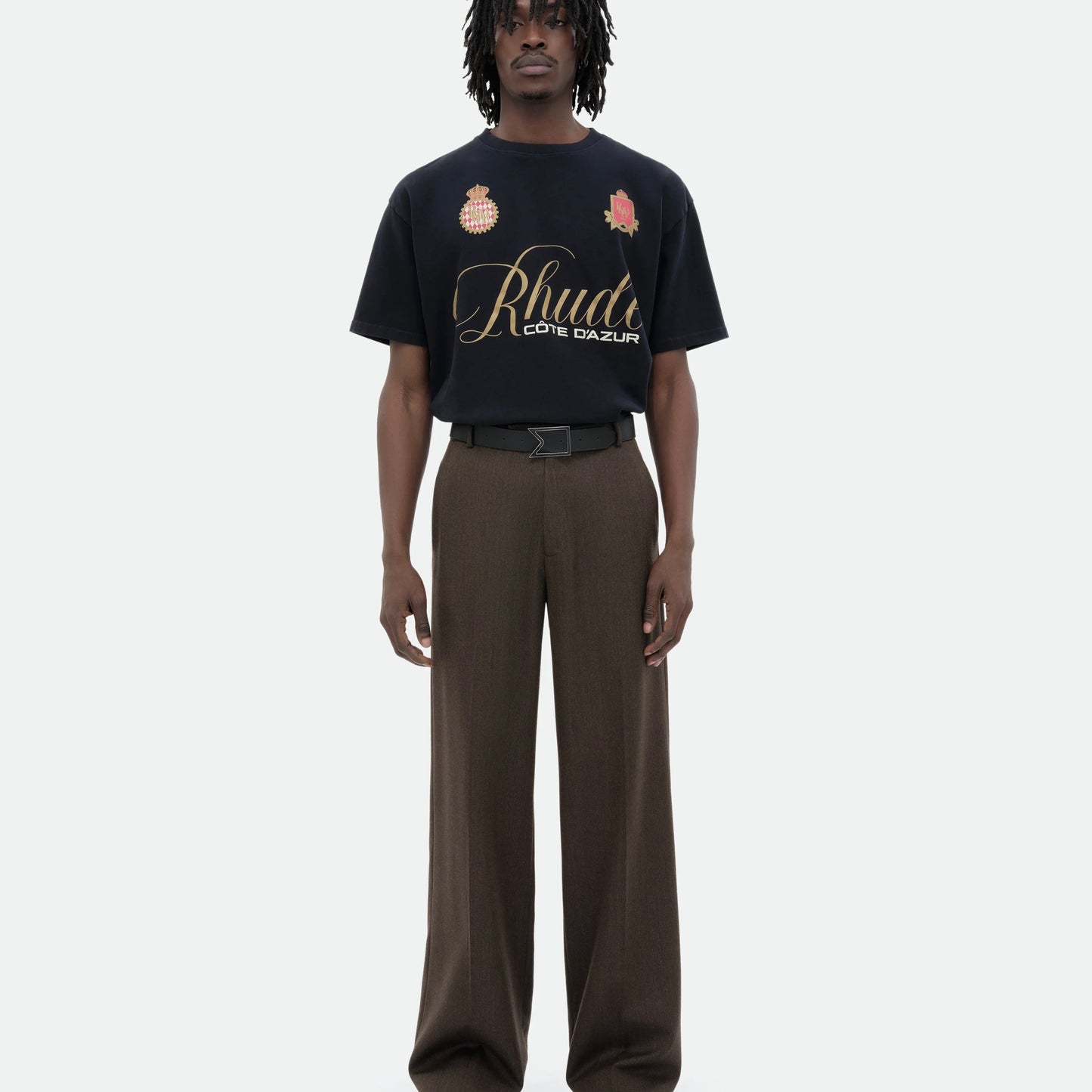 Rhude Vintage Black Script Crest T-Shirt