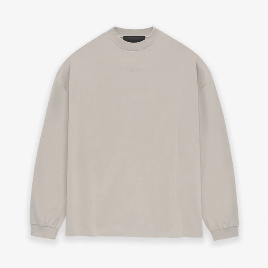 Fear of God Essentials Silver Cloud Long Sleeve Front View