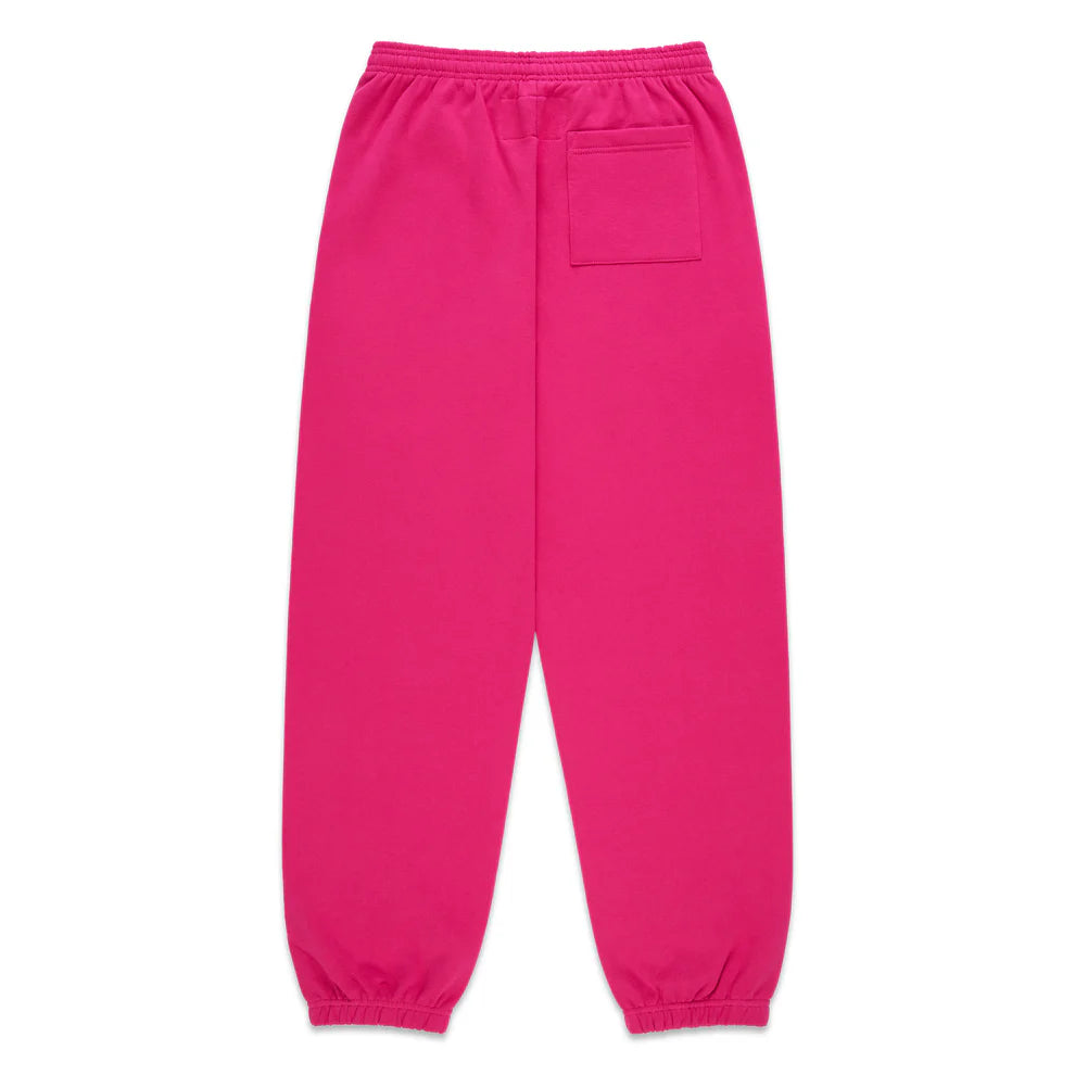 Sp5der Pink Black Angel Number Sweatpants