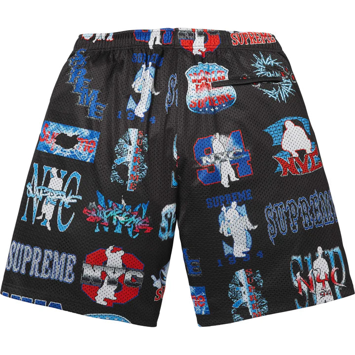 Supreme Black Flash Mesh Shorts