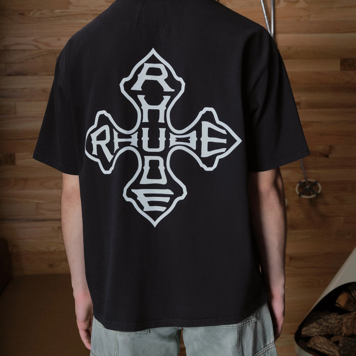 Rhude Vintage Black Cross T-Shirt