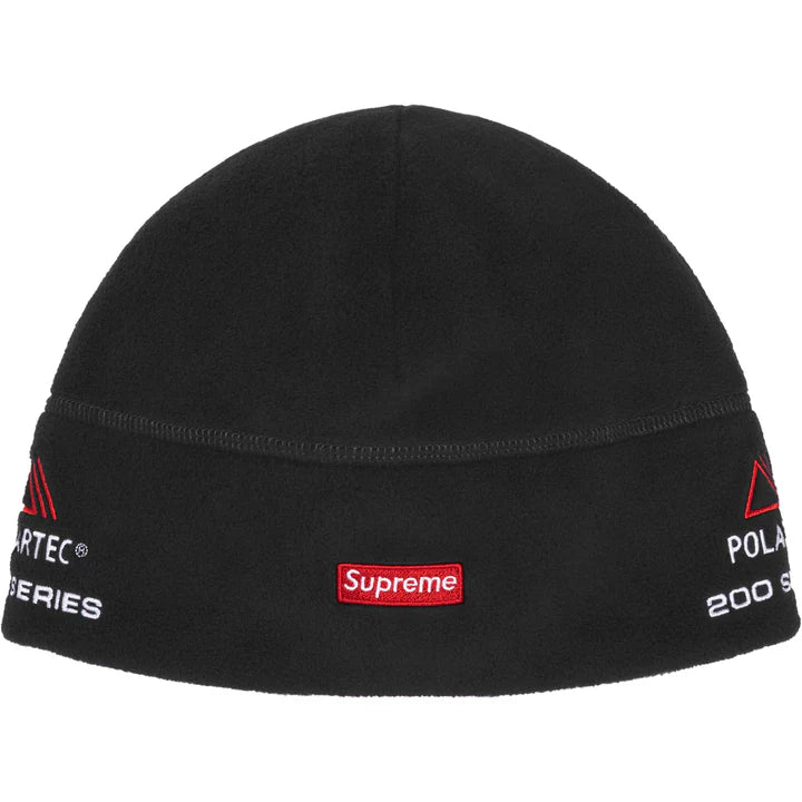 Supreme Black Polartec Sport Beanie