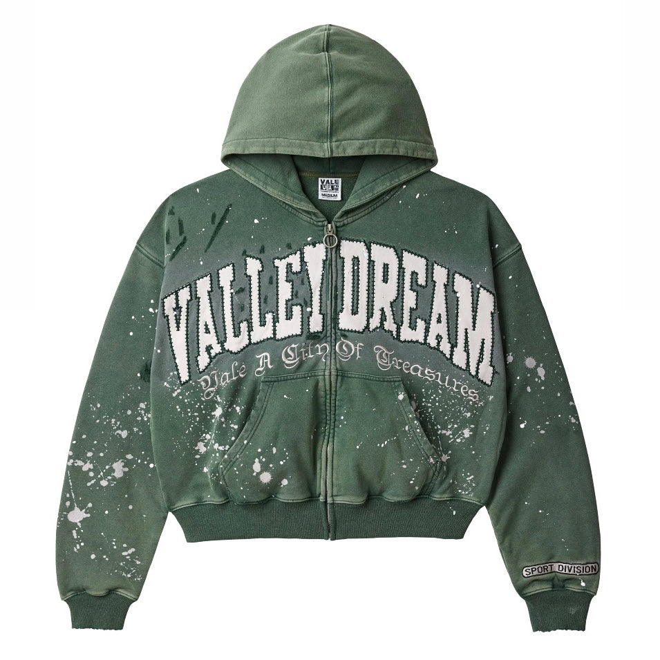 Vale Pine Paint Zip Hoodie