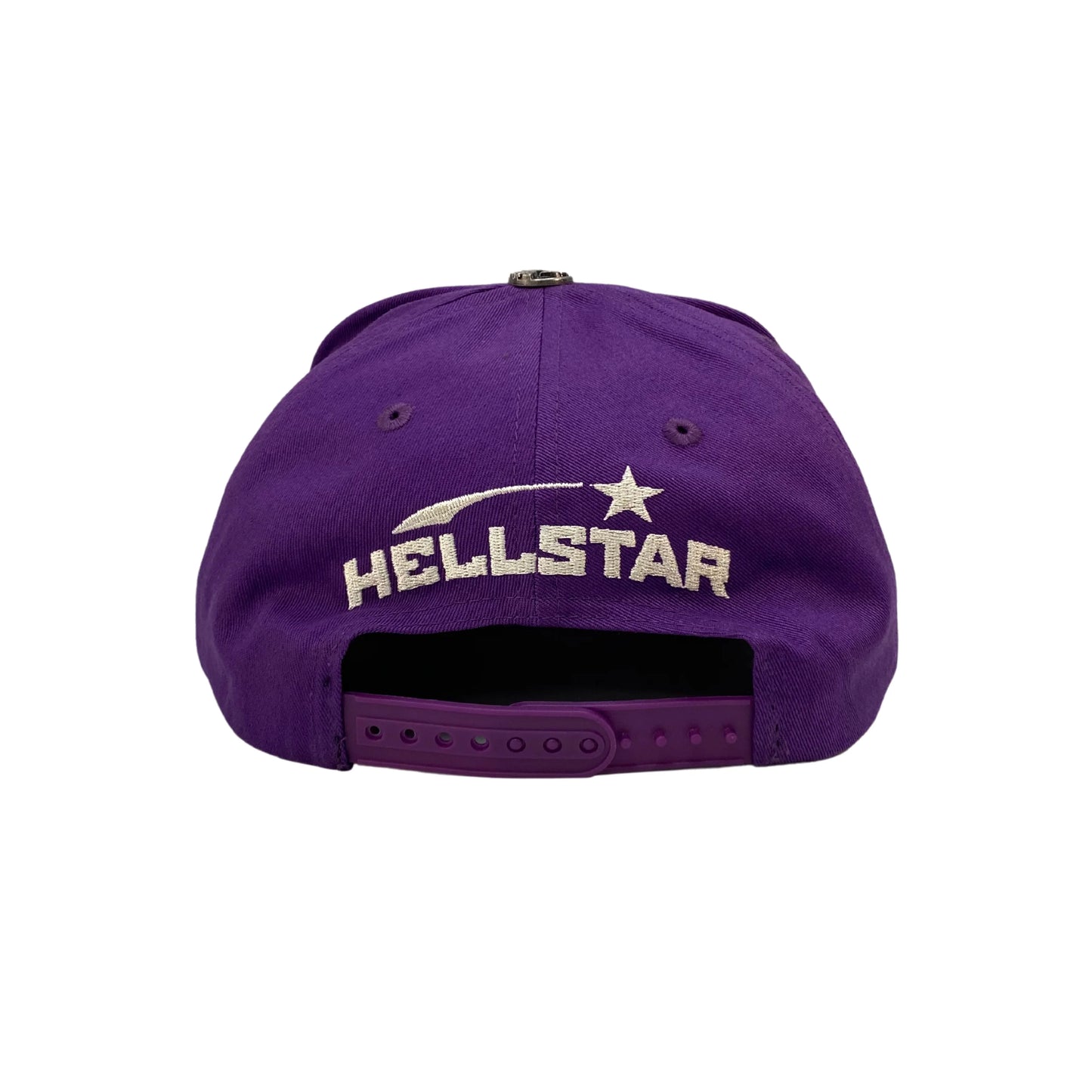 Hellstar Purple White Snapback Hat Back View