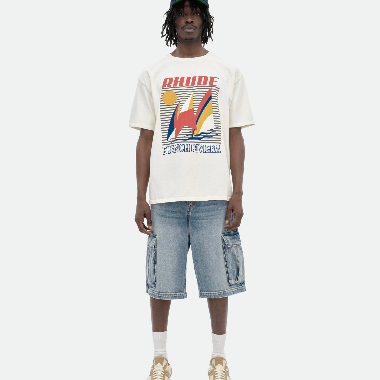 Rhude Vintage White Poster T-Shirt