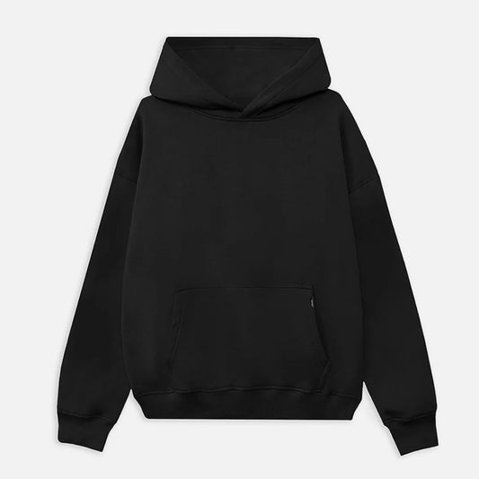 Hours Black Blank Hoodie