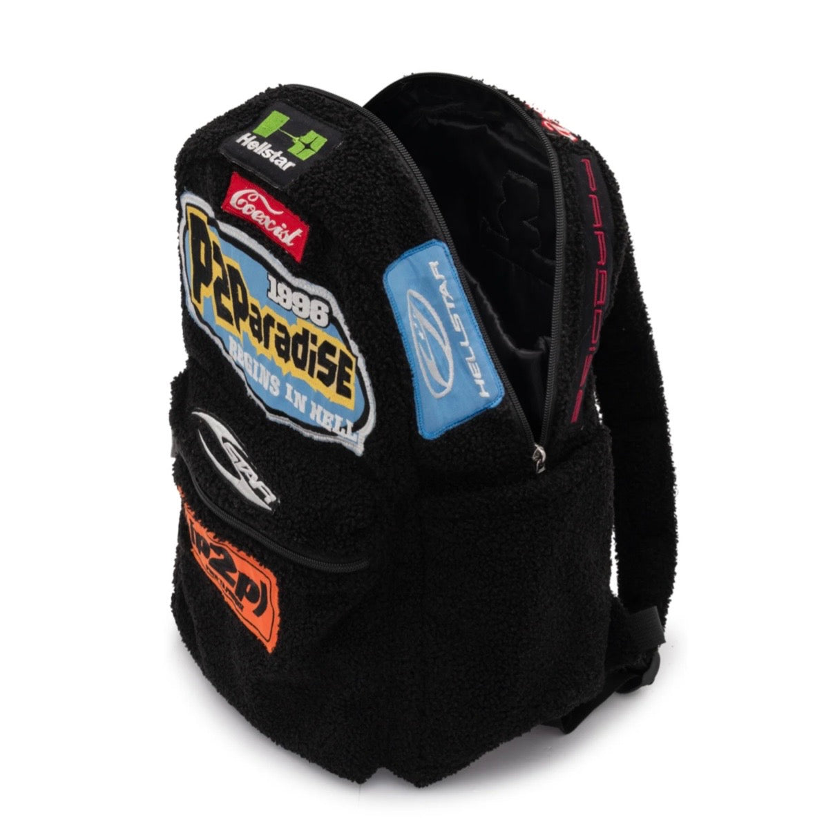 Hellstar Black Sherpa Patchwork Backpack