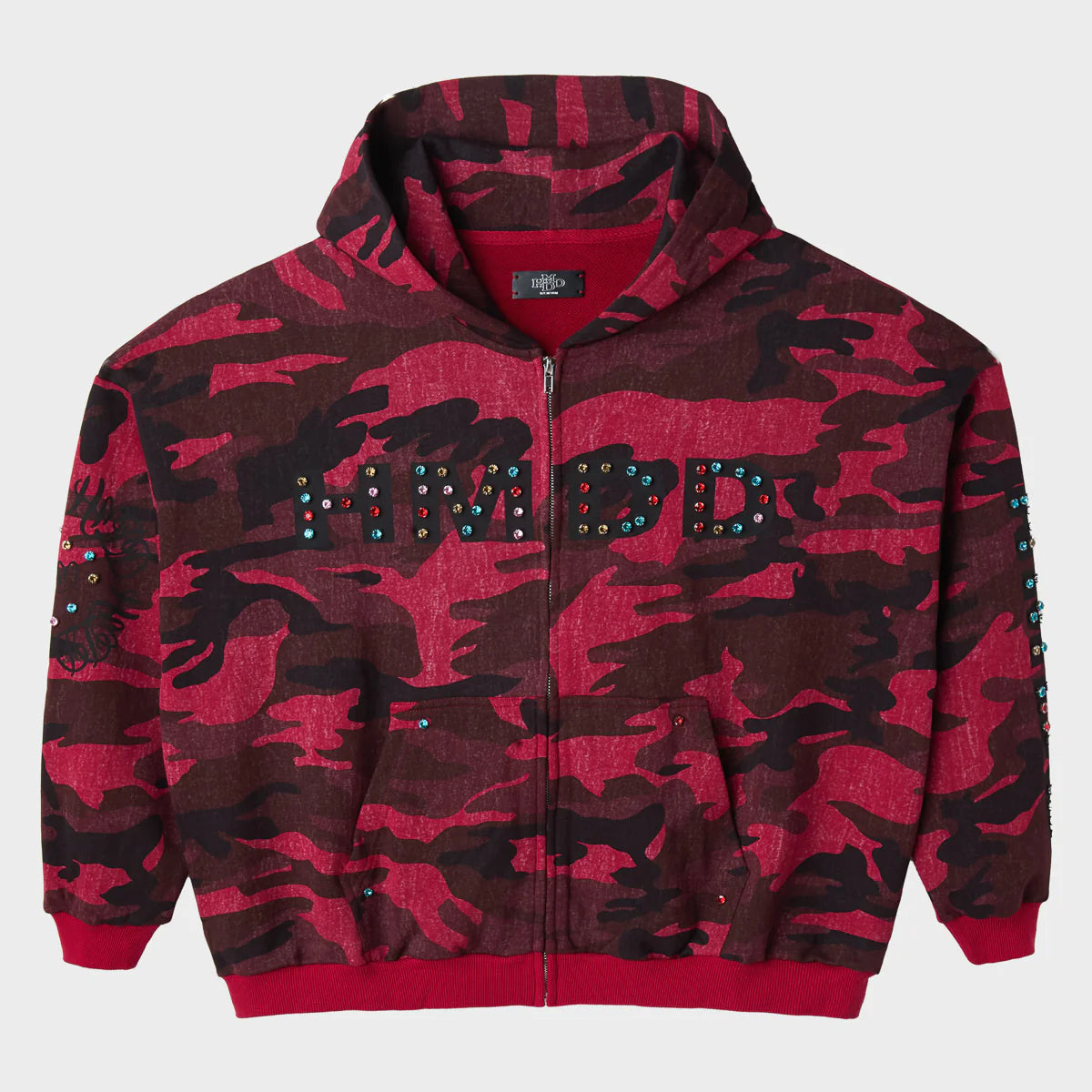 HMDD Red Camo Chimstone Zip Hoodie
