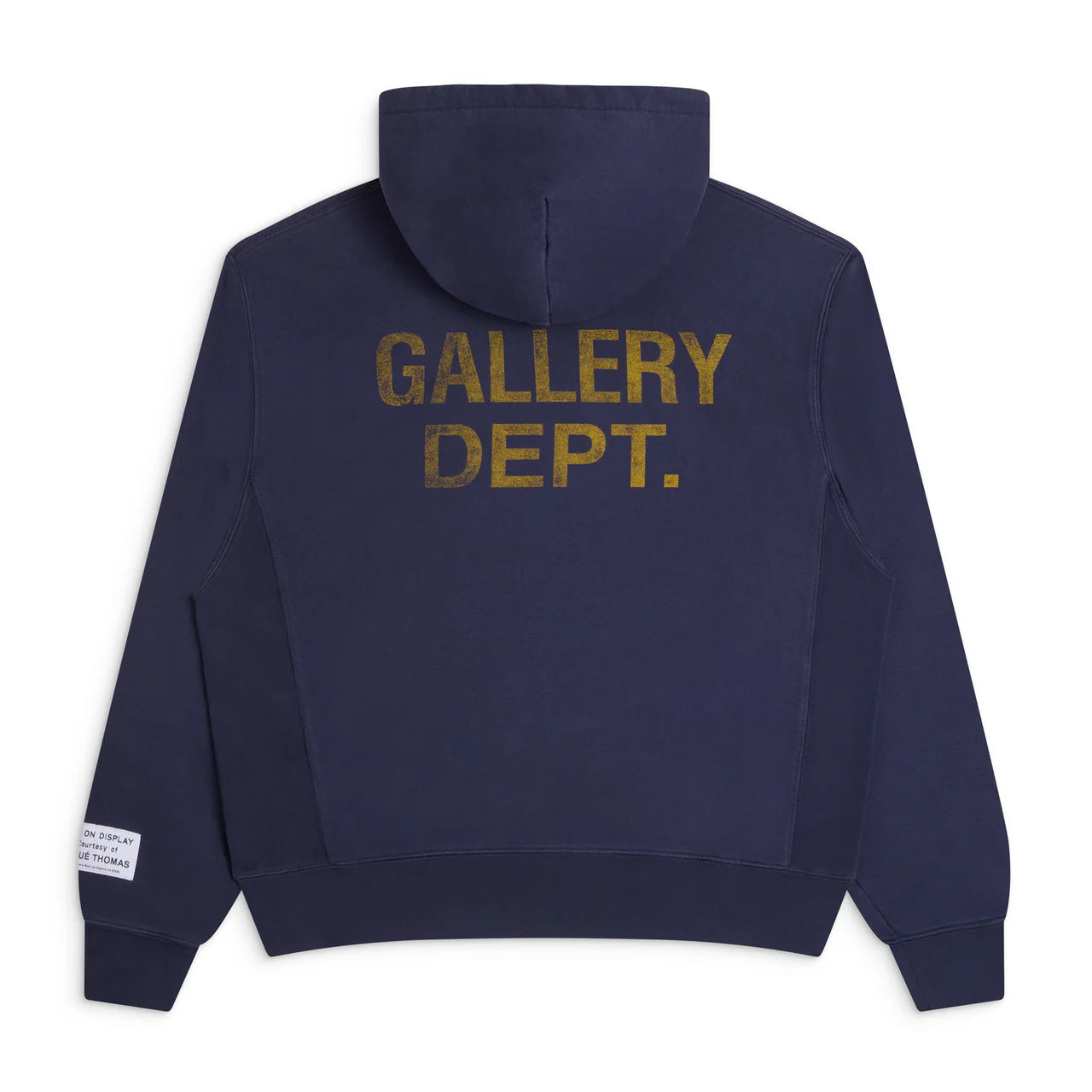 Gallery Dept Washed Navy Logo Paint Splattered Hoodie