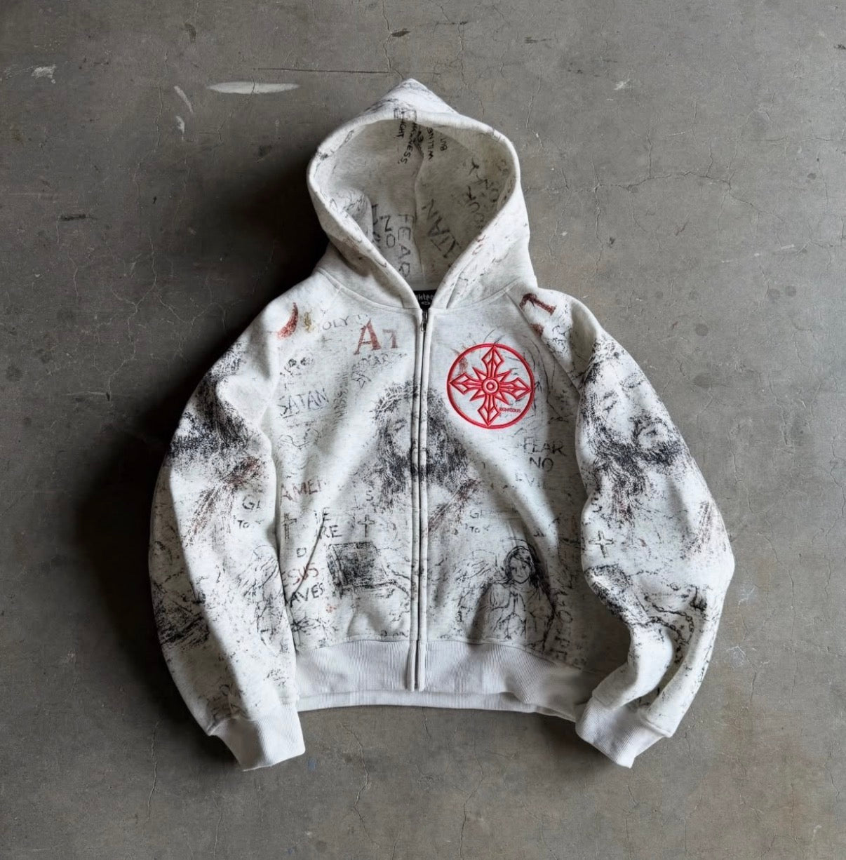 We Are Righteous Fear No Evil Zip Hoodie