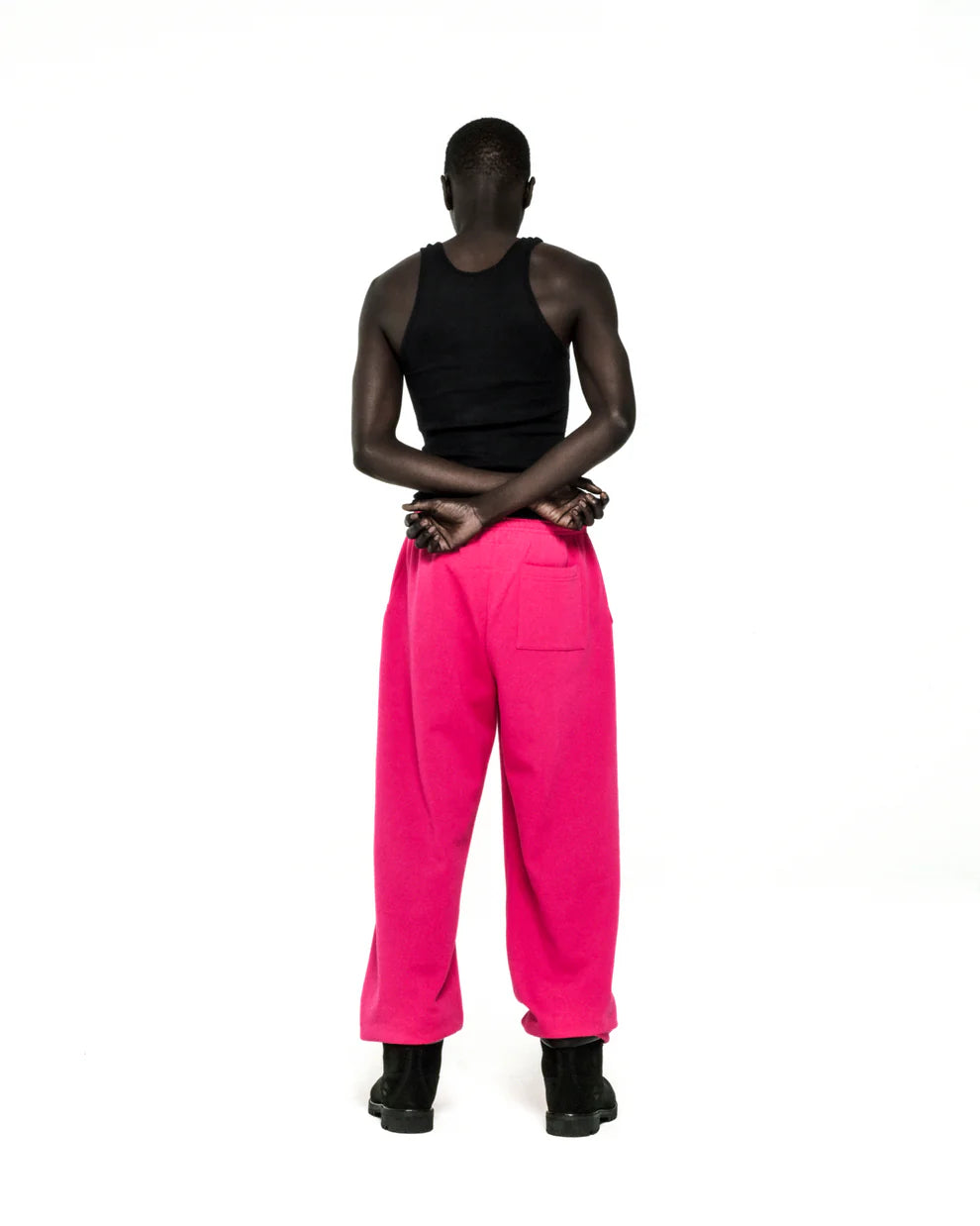 Sp5der Pink Black Angel Number Sweatpants