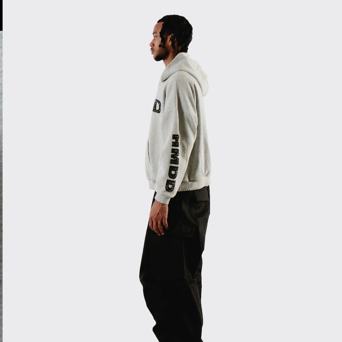 HMDD Grey Chimestone Zip Hoodie