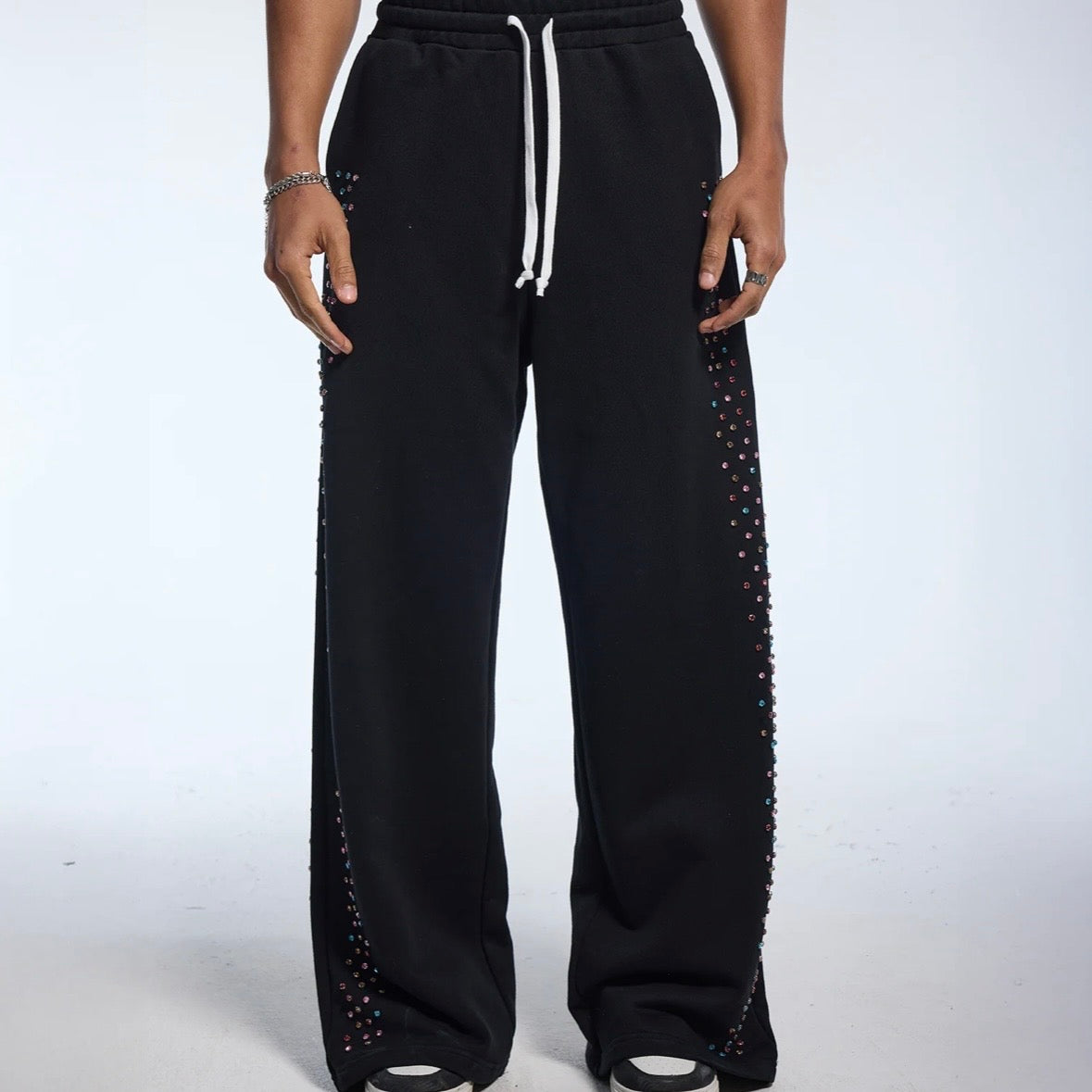 AZVA Black Crystal Cactus Sweatpants