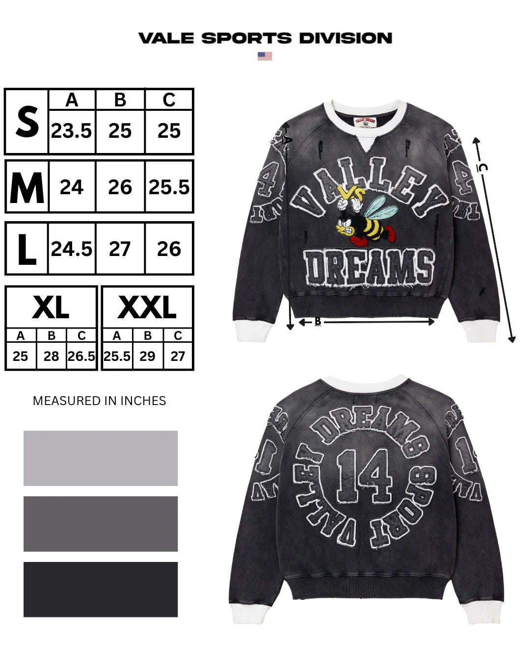 Vale Black Insignia Crewneck