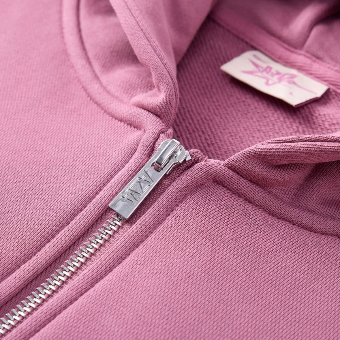 AZVA Raspberry Crystal Cactus Zip Hoodie