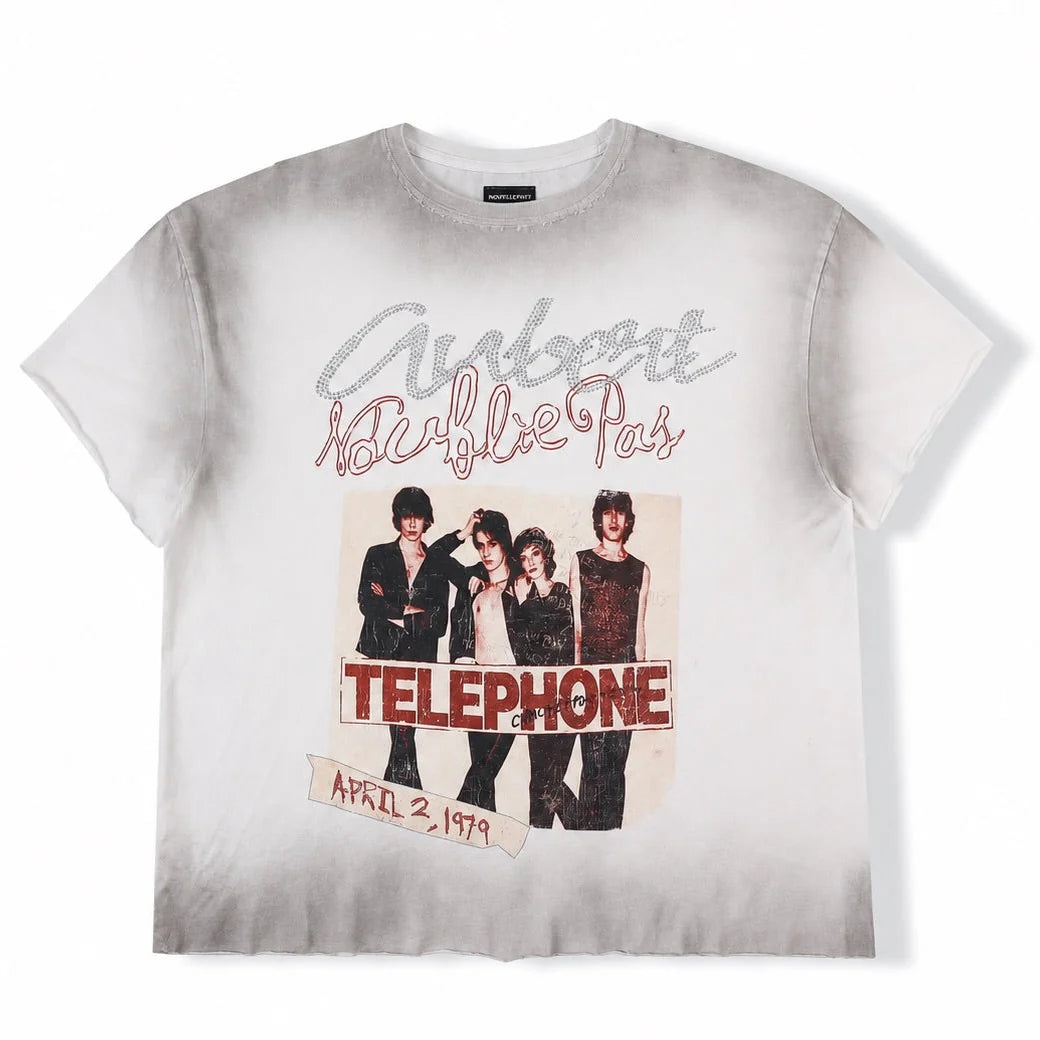 N'oublie Pas Dirty White Telephone T-Shirt