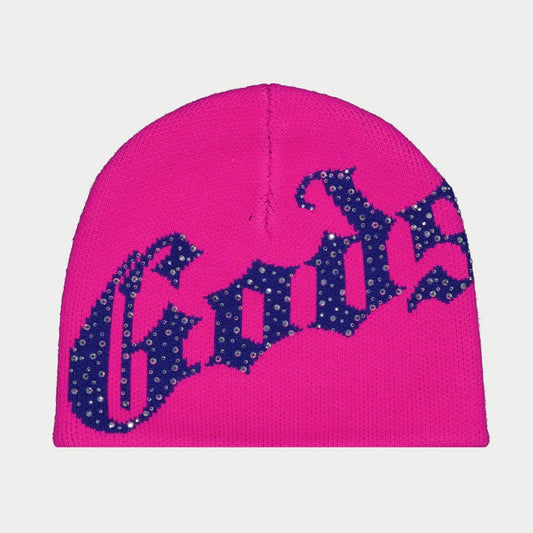 Godspeed Fuchsia Pink OG Logo Studded Beanie