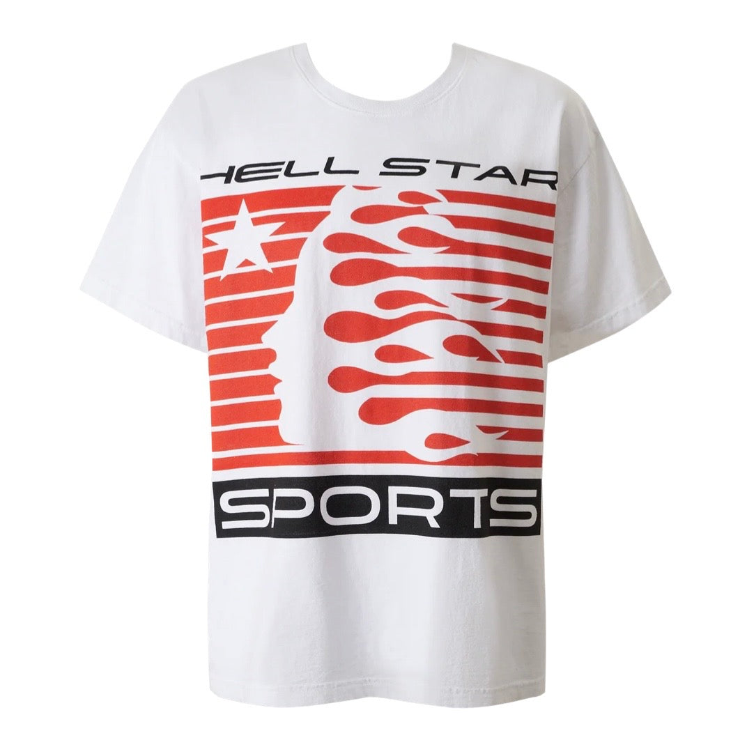 Hellstar White Flame Tribal Motion T-Shirt