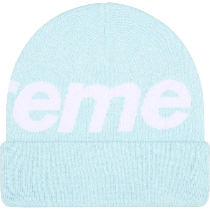 Supreme Light Blue Big Logo Beanie