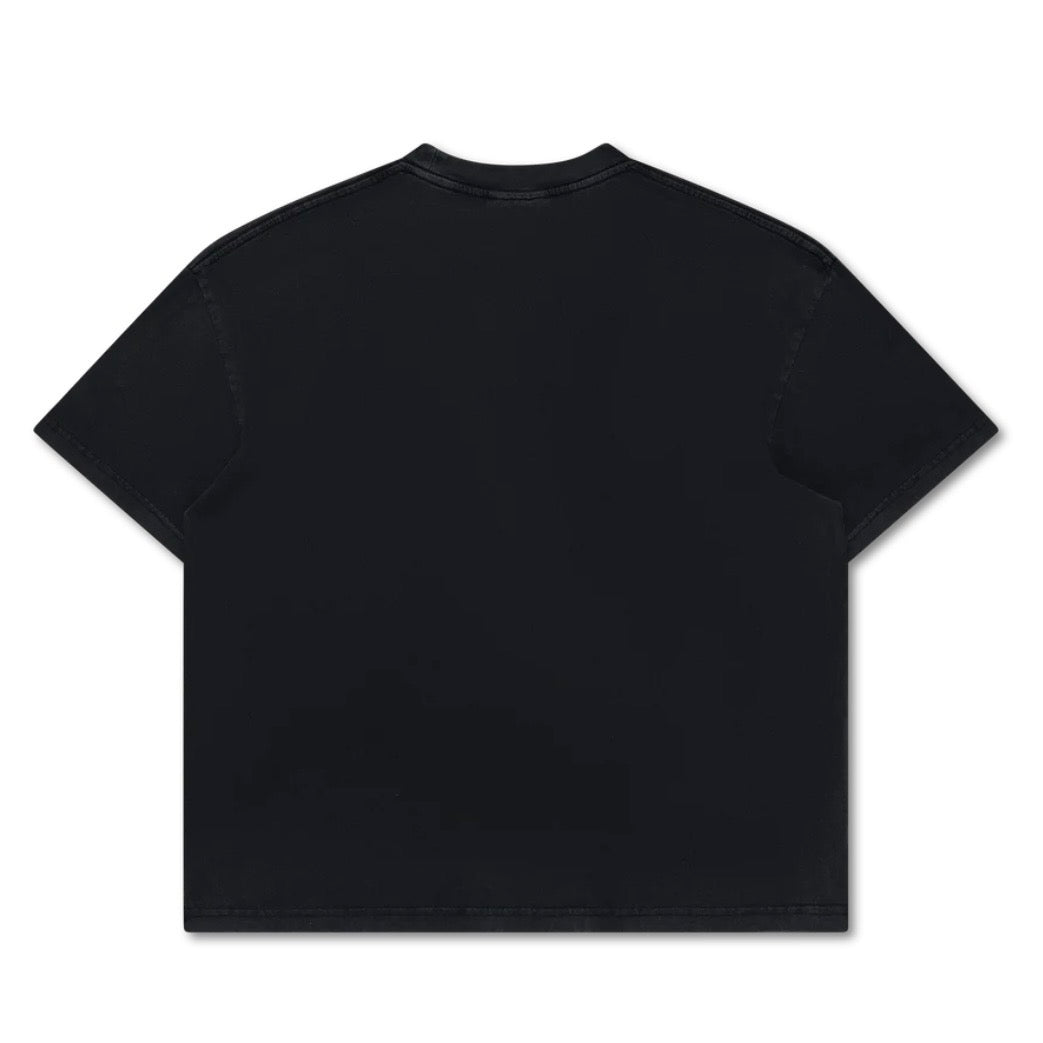 We Are Righteous Eternal Lamb T-Shirt back — plain black tee flat-lay with no print