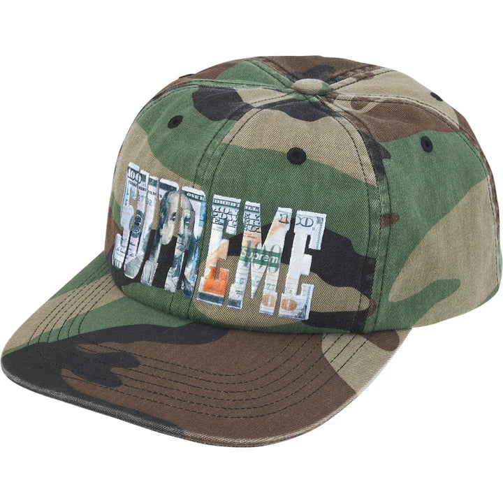 Supreme Woodland Camo Embroidered Money Logo 6-Panel Hat