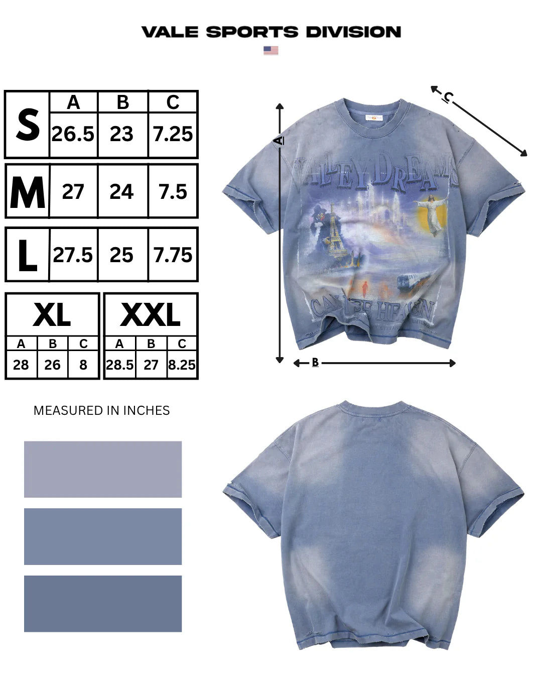 Vale Blue Can I See Heaven T-Shirt