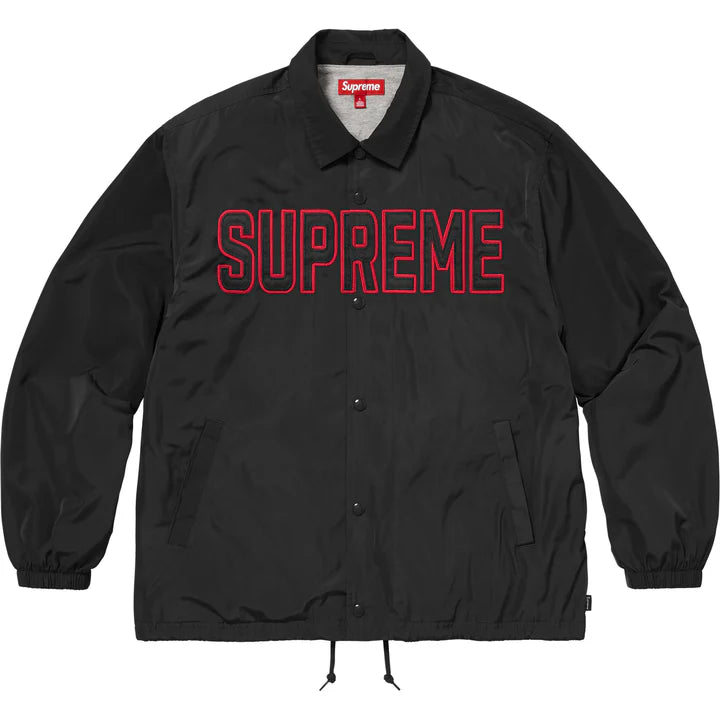 Supreme Black Spellout Coaches Jacket