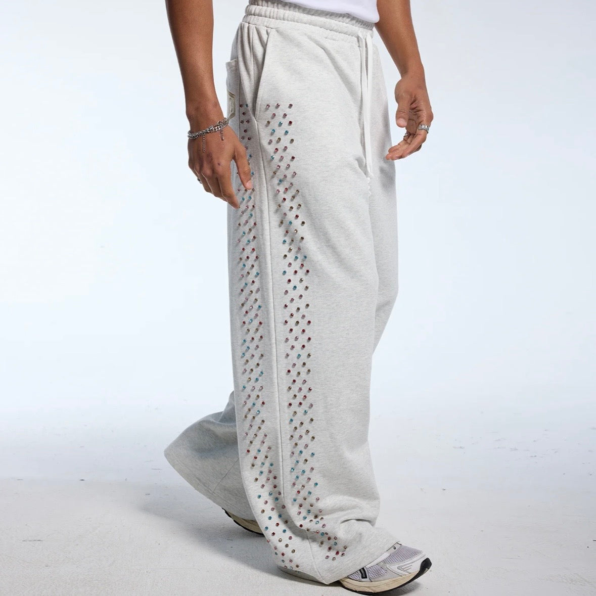 AZVA Grey Crystal Cactus Sweatpants