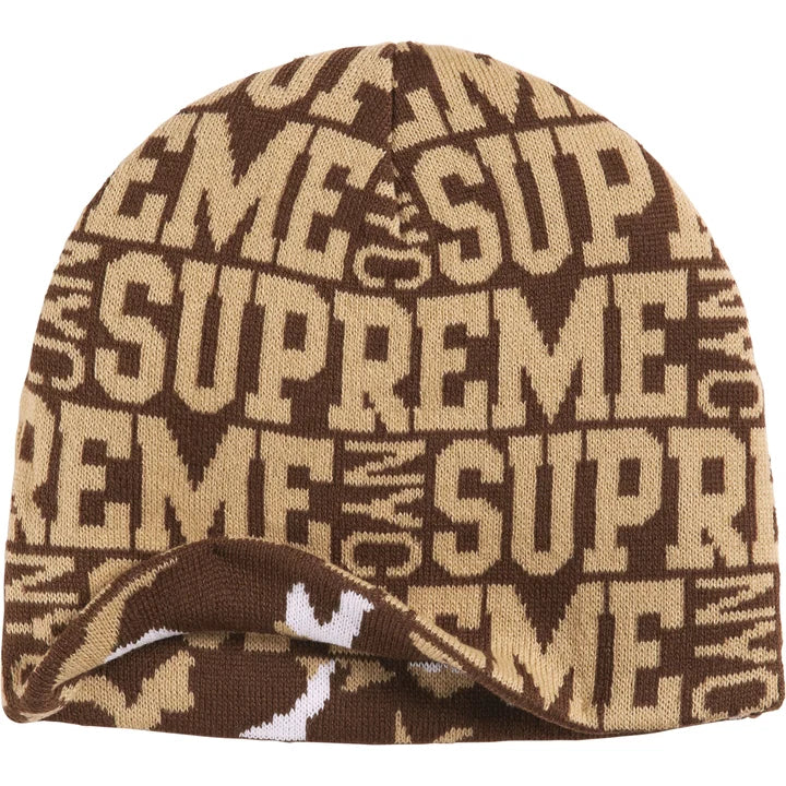 Supreme Brown Reversible Camo Beanie