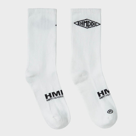 HMDD White Crew Socks