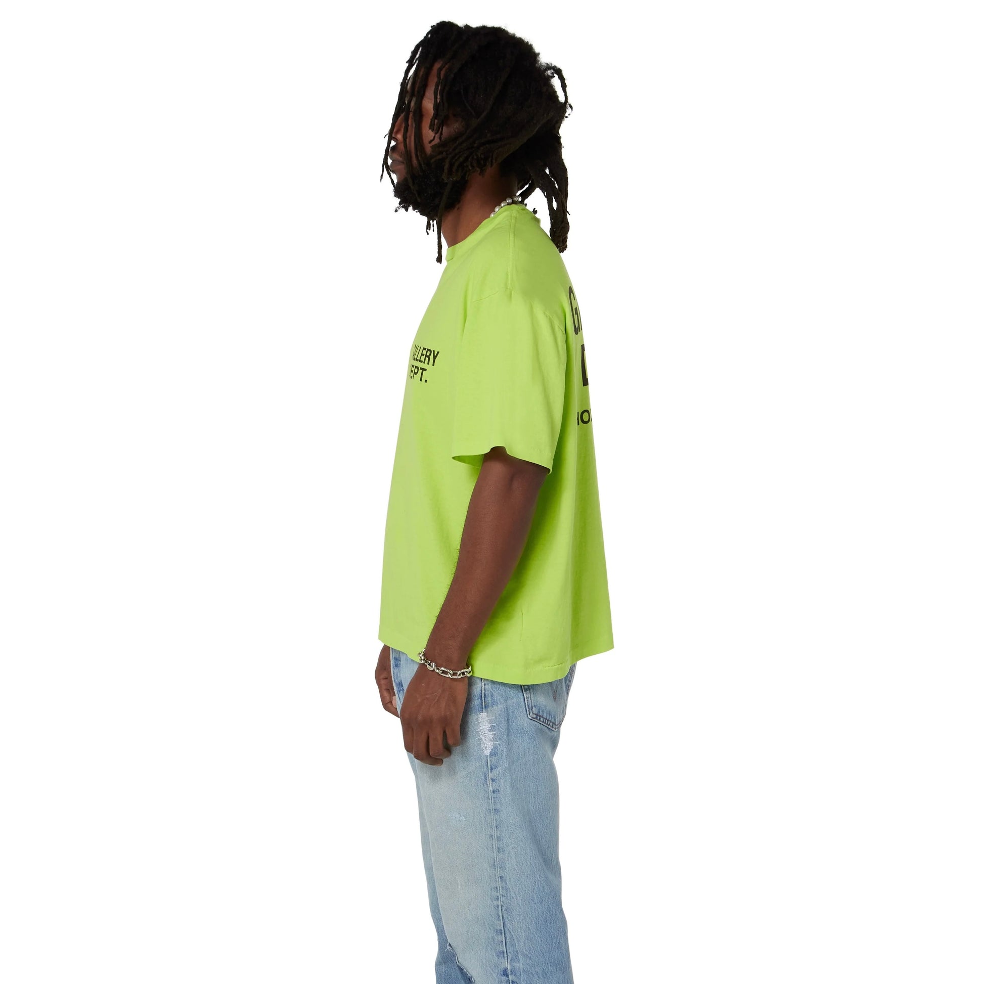 Gallery Dept Lime Green Souvenir T-Shirt On Body View 2