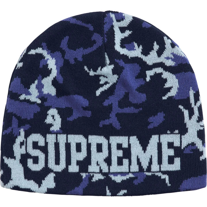 Supreme Navy Reversible Camo Beanie