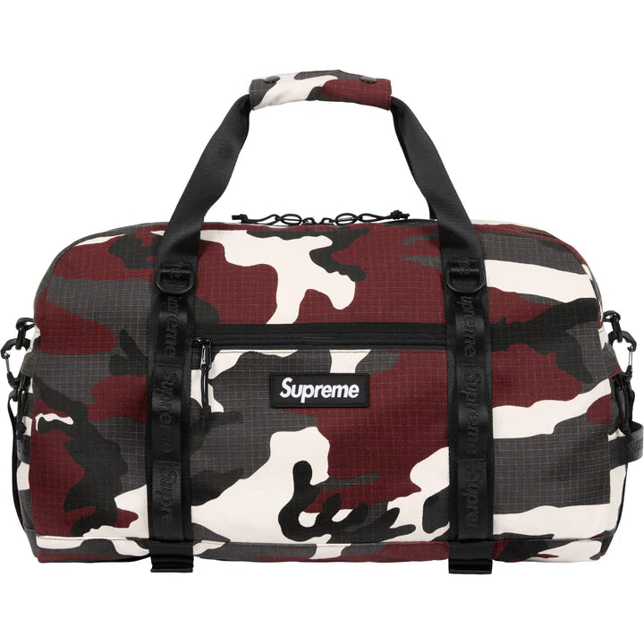 Supreme Red Camo Duffle Bag SS26