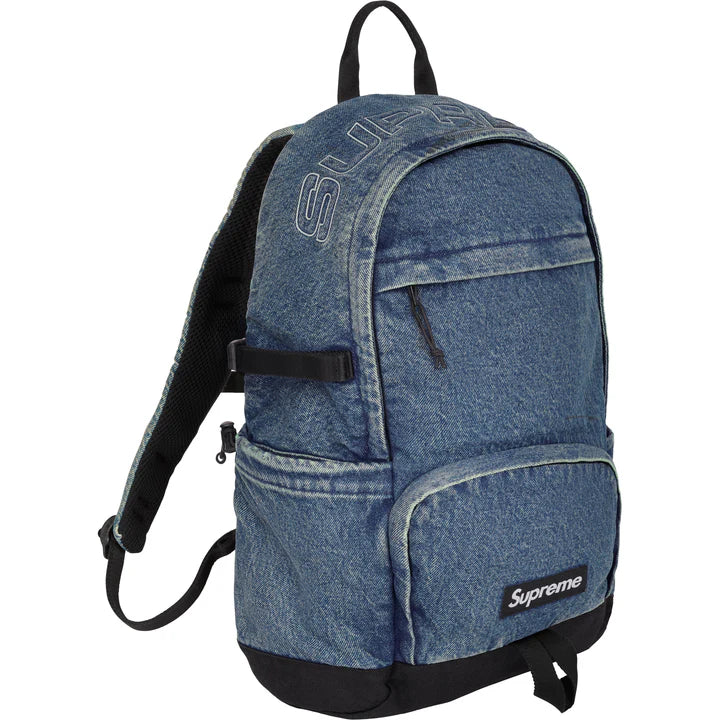 Supreme Washed Indigo Denim Backpack