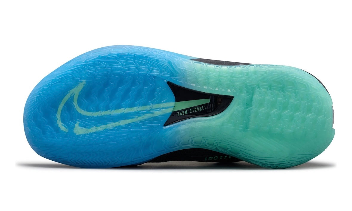 Nike Air Zoom GT Cut Nike Nationals, blue-to-teal translucent outsole with a Swoosh