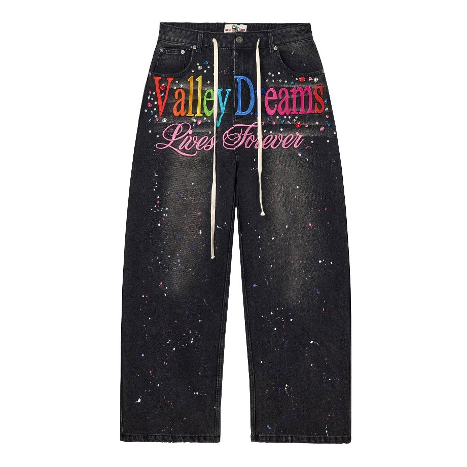 Vale Black Ice Cream Denim Pants