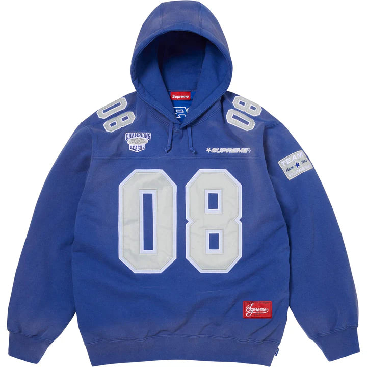 Supreme Royal Blue Football Jersey Hoodie