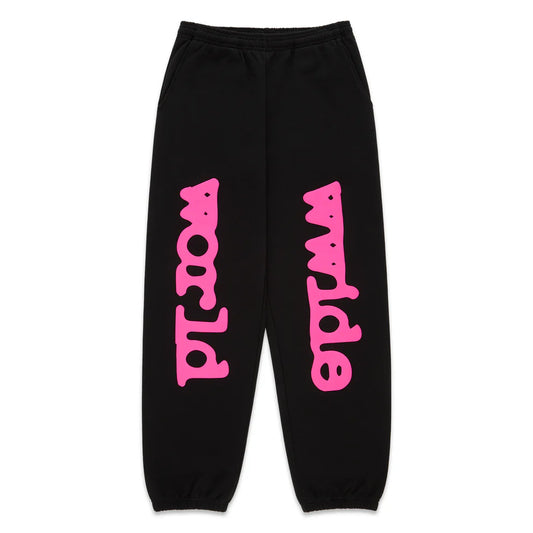 Sp5der Black Pink Angel Number Beluga Sweatpants