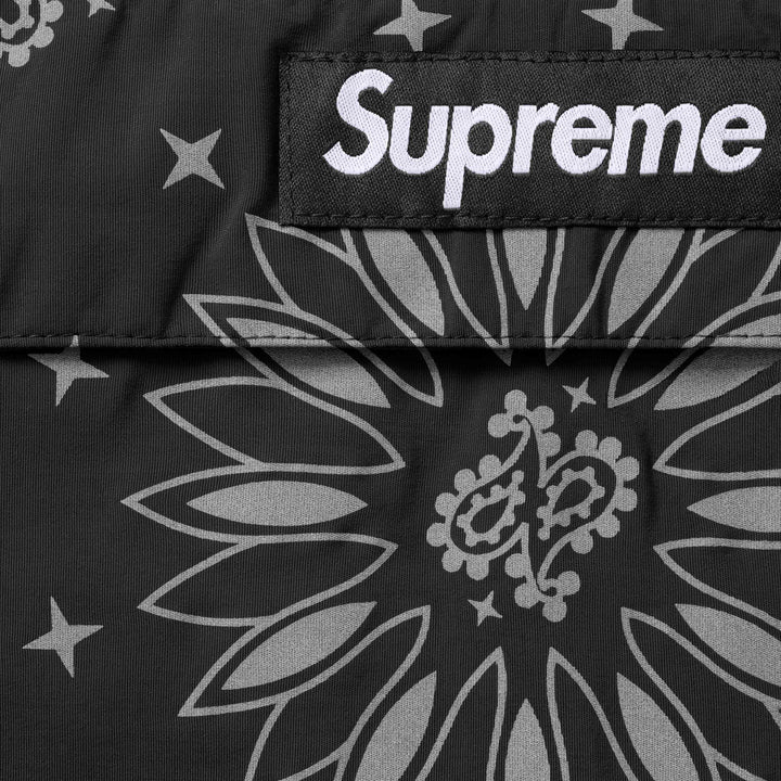Supreme Black Reflective Bandana Anorak Jacket