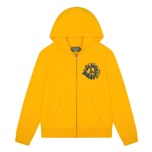 Denim Tears Yellow University Zip Hoodie