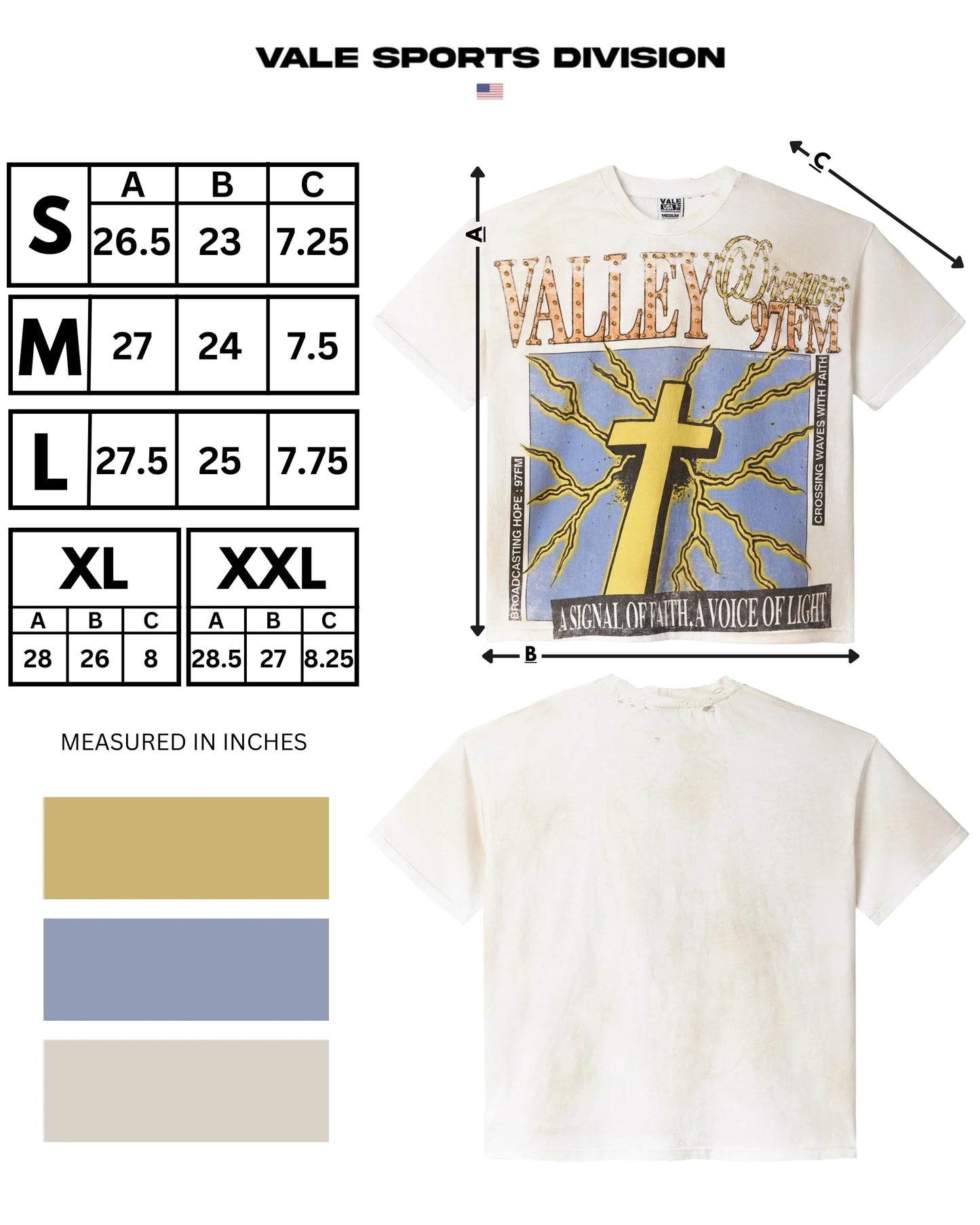 Vale Thunder Cross Bling T-Shirt